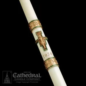 1-15/16" x 27" Cross of St Francis Paschal Candle