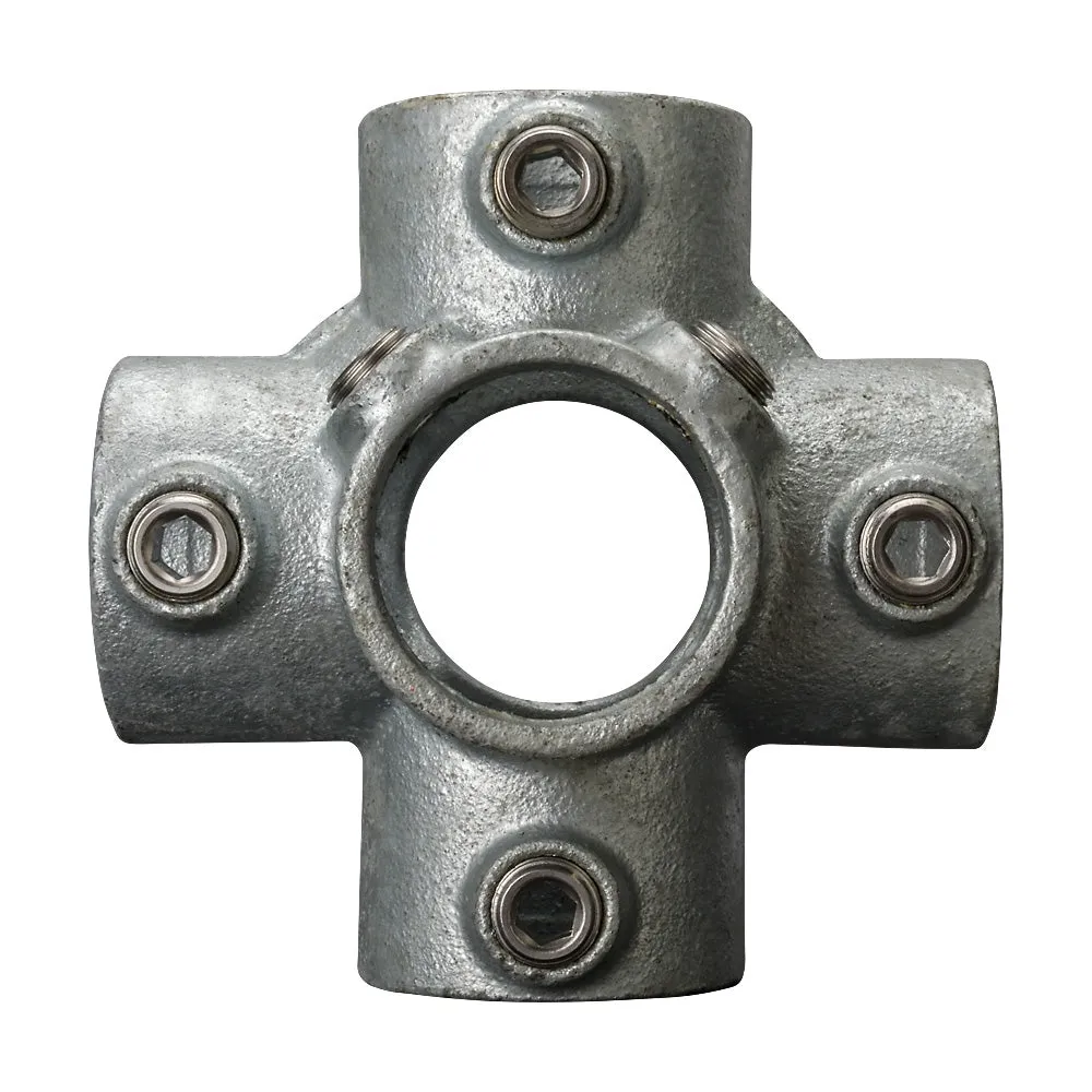 158D 4 Way Centre Cross   Upright Key Clamp To Suit 48.3mm Tube