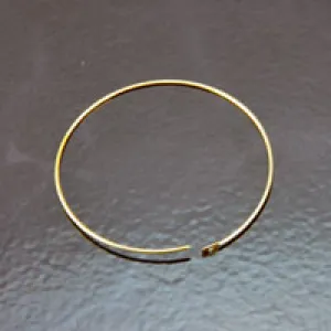 1.5in Bead Hoop Earwire, Gold, pk/12