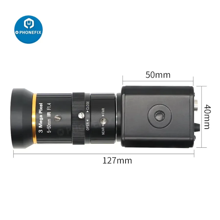 2.0MP 1080p Live Stream Camera 5.0-50mm F1.4 CCTV Lens