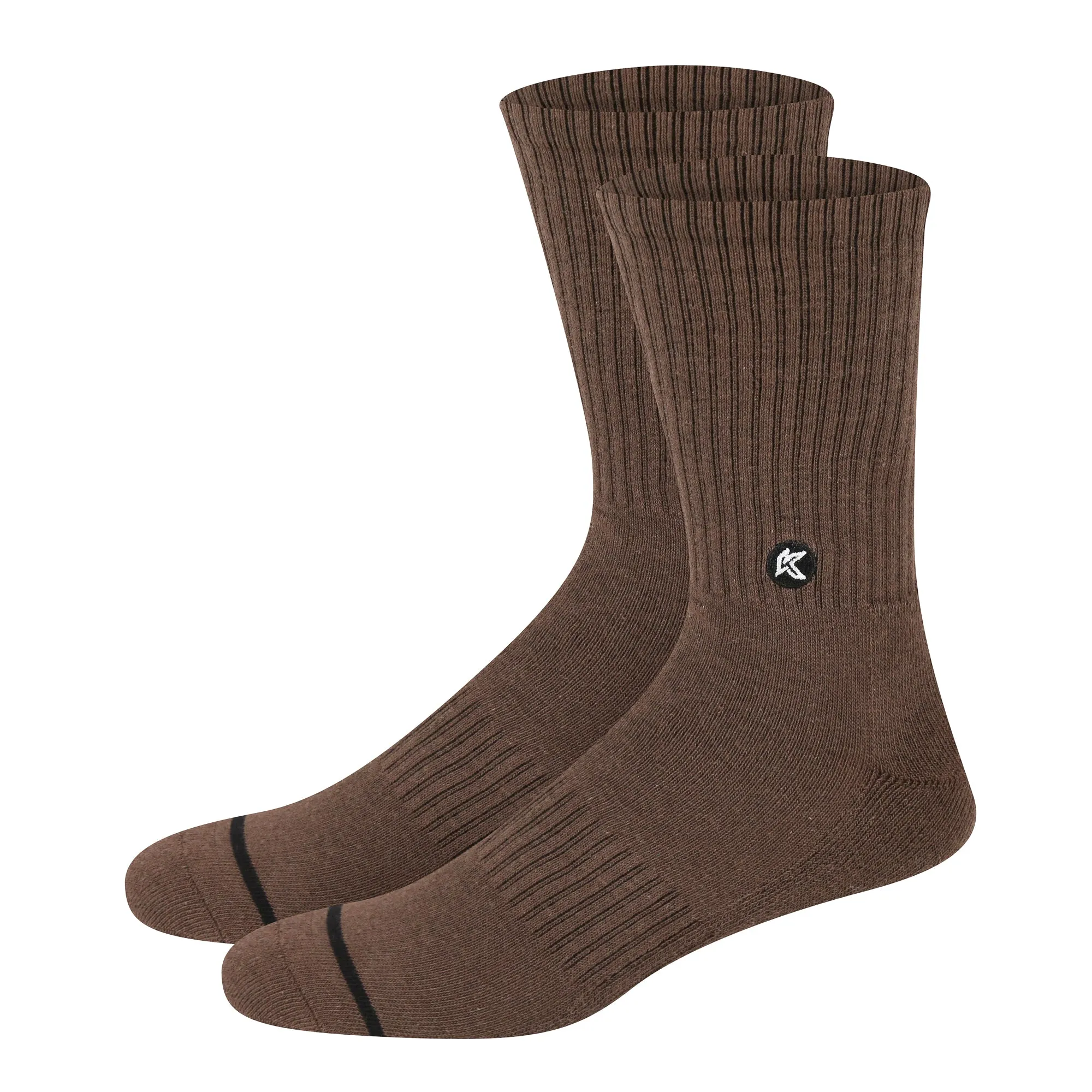 3 Pack Walnut Crew Sock