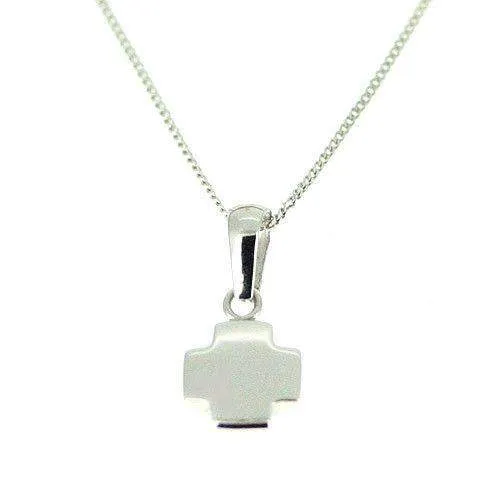 9 Carat White Gold Cross- W2075