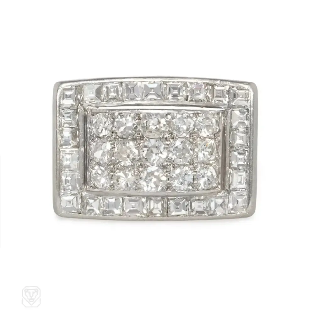 Art Deco diamond arch ring, Boivin