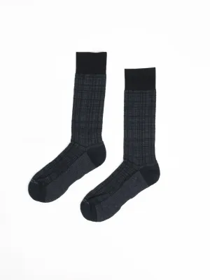 Black Ribbed Socks