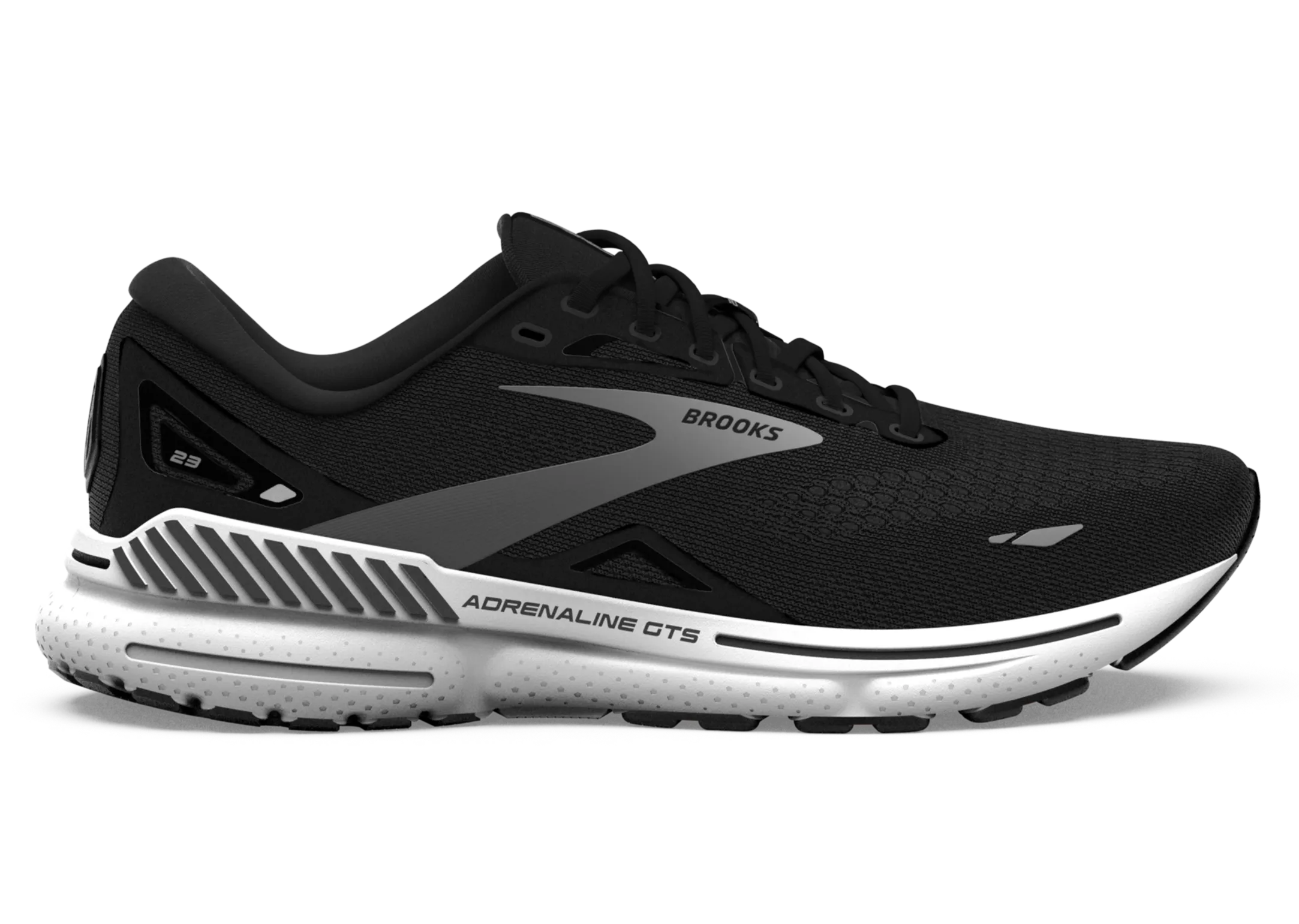 Brooks Adrenaline GTS 23 (2E Width) - Black/White/Sliver (Mens)