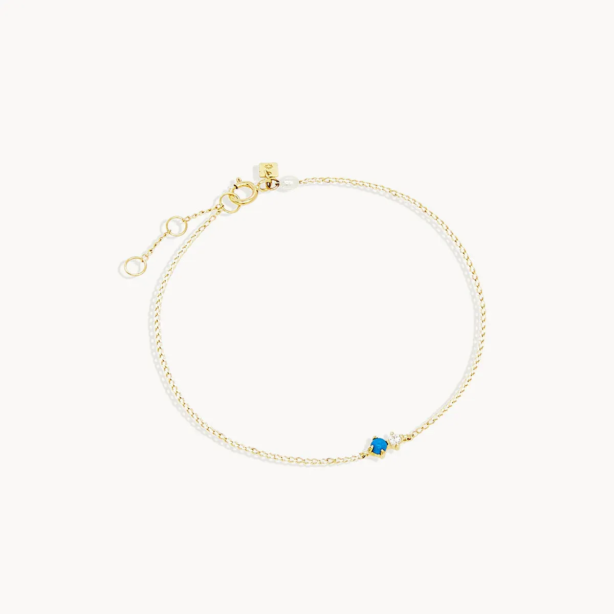 By Charlotte 14k Gold December Turquoise Birthstone Bracelet