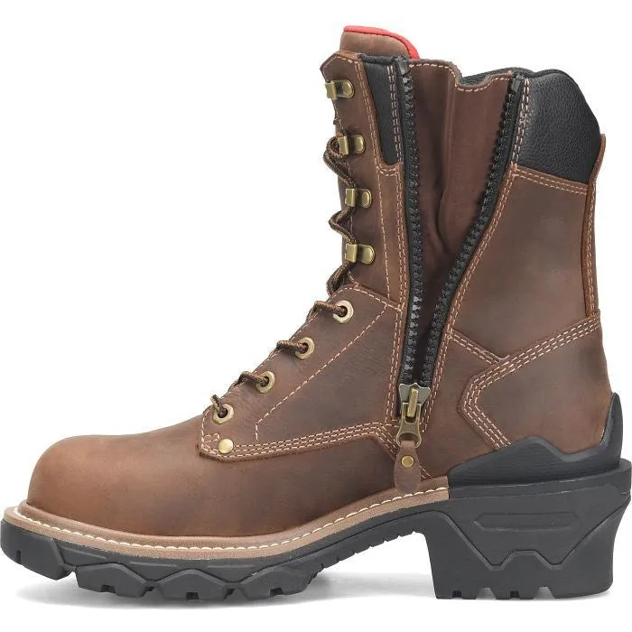 Carolina Men's Cardinal 8" Comp Toe WP Side Zip Work Boot -Brown- CA7839