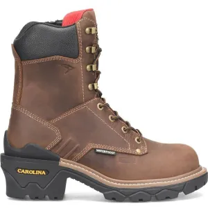 Carolina Men's Cardinal 8" Comp Toe WP Side Zip Work Boot -Brown- CA7839