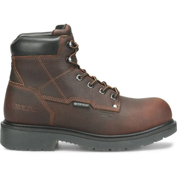 Carolina Men's Dice 6" Waterproof Slip Resistant Work Boot -Brown- CA6011