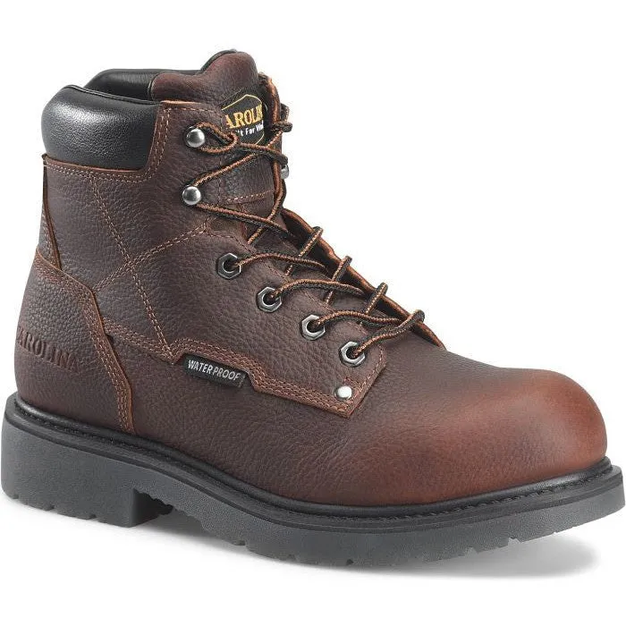 Carolina Men's Dice 6" Waterproof Slip Resistant Work Boot -Brown- CA6011