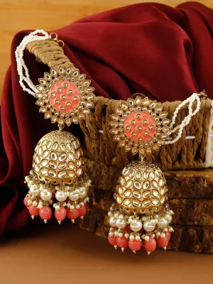 Coral Maharani Sahara Jhumkis