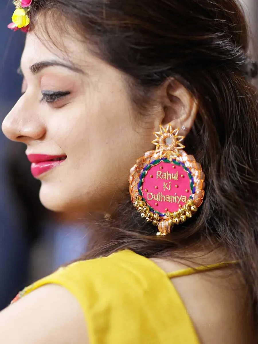 Customised Gota Patti Embroidered Earrings