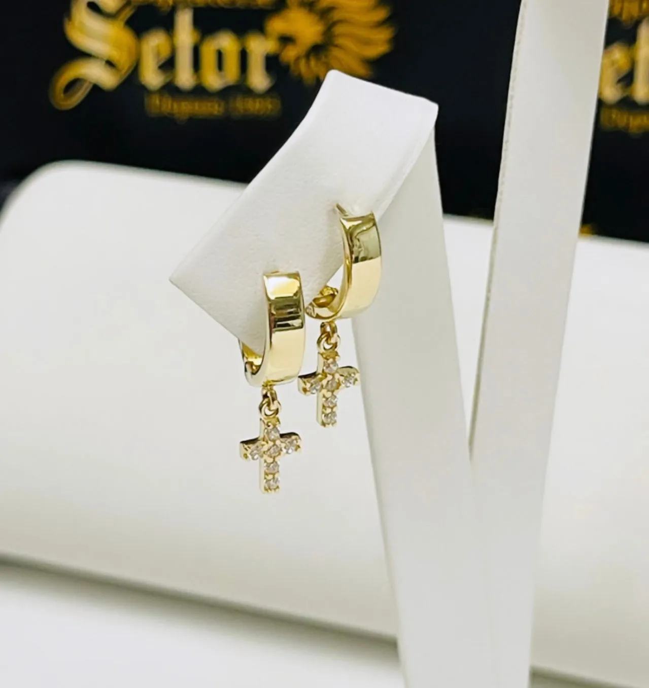 Dangling Cross earrings