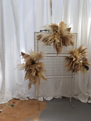 Dried Flowers Arch Decoration - Natural Cream & Brown