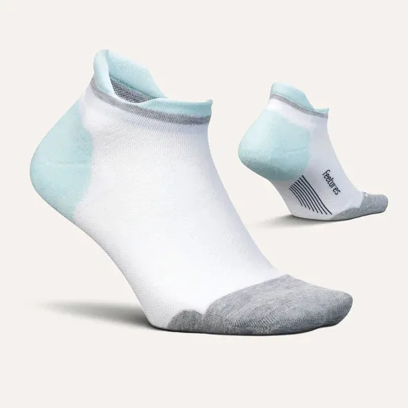 Elite Max Cushion No Show Tab Sock in White Sky