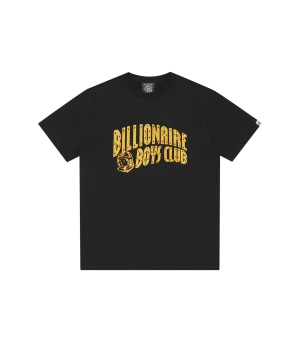 GLITTER ARCH LOGO T-SHIRT - BLACK/GOLD