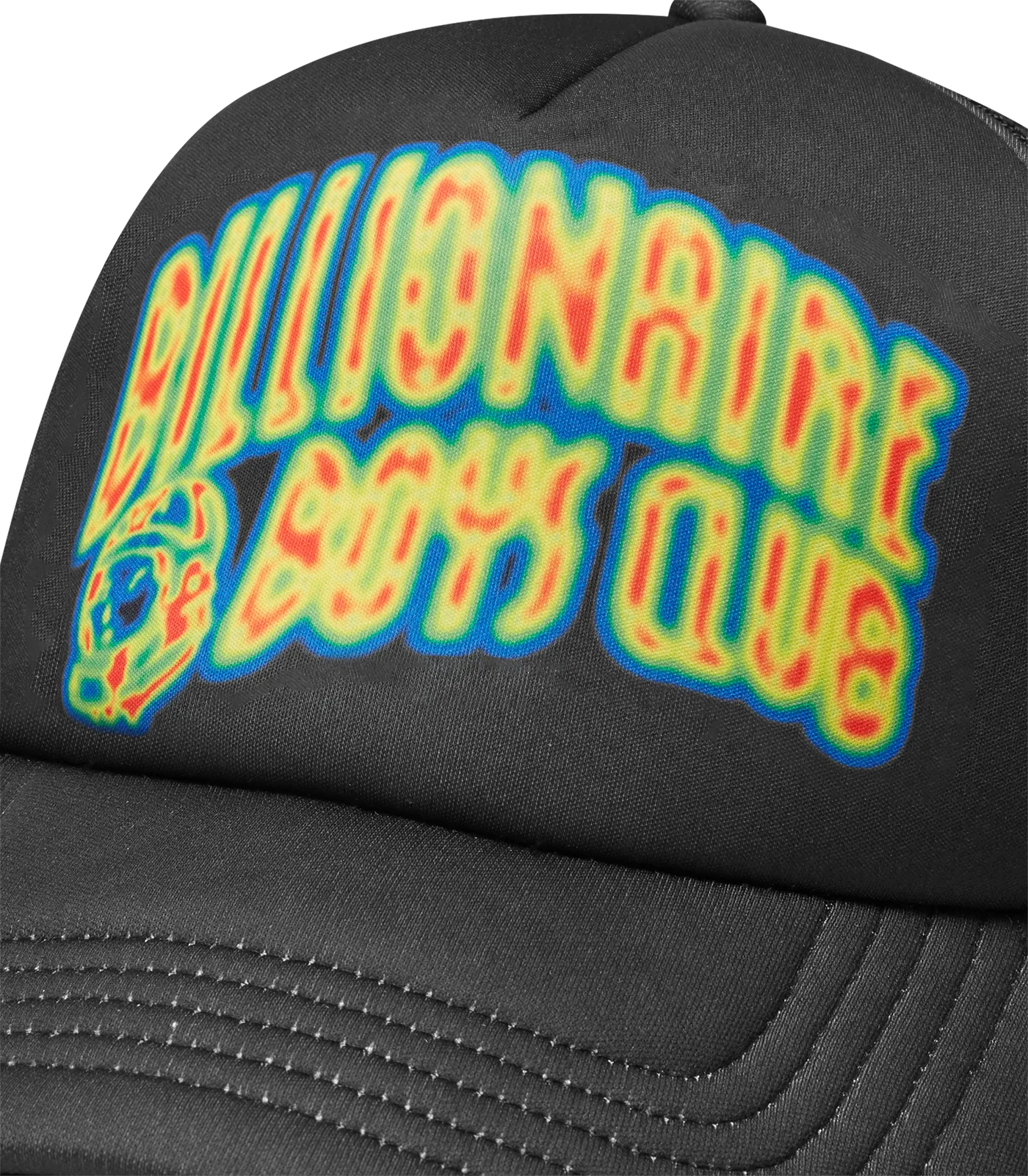 HEAT MAP ARCH LOGO TRUCKER CAP - BLACK