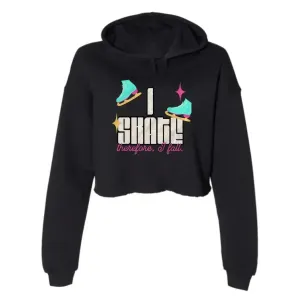 I Skate, Therefore I Fall Women’s Lightweight Hooded Crop