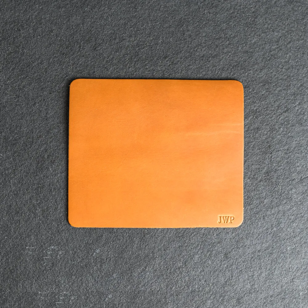 Leather Mouse Pad - Personalized with Initials, Name, or Logo