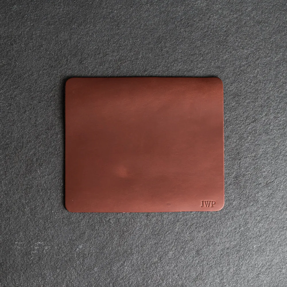 Leather Mouse Pad - Personalized with Initials, Name, or Logo