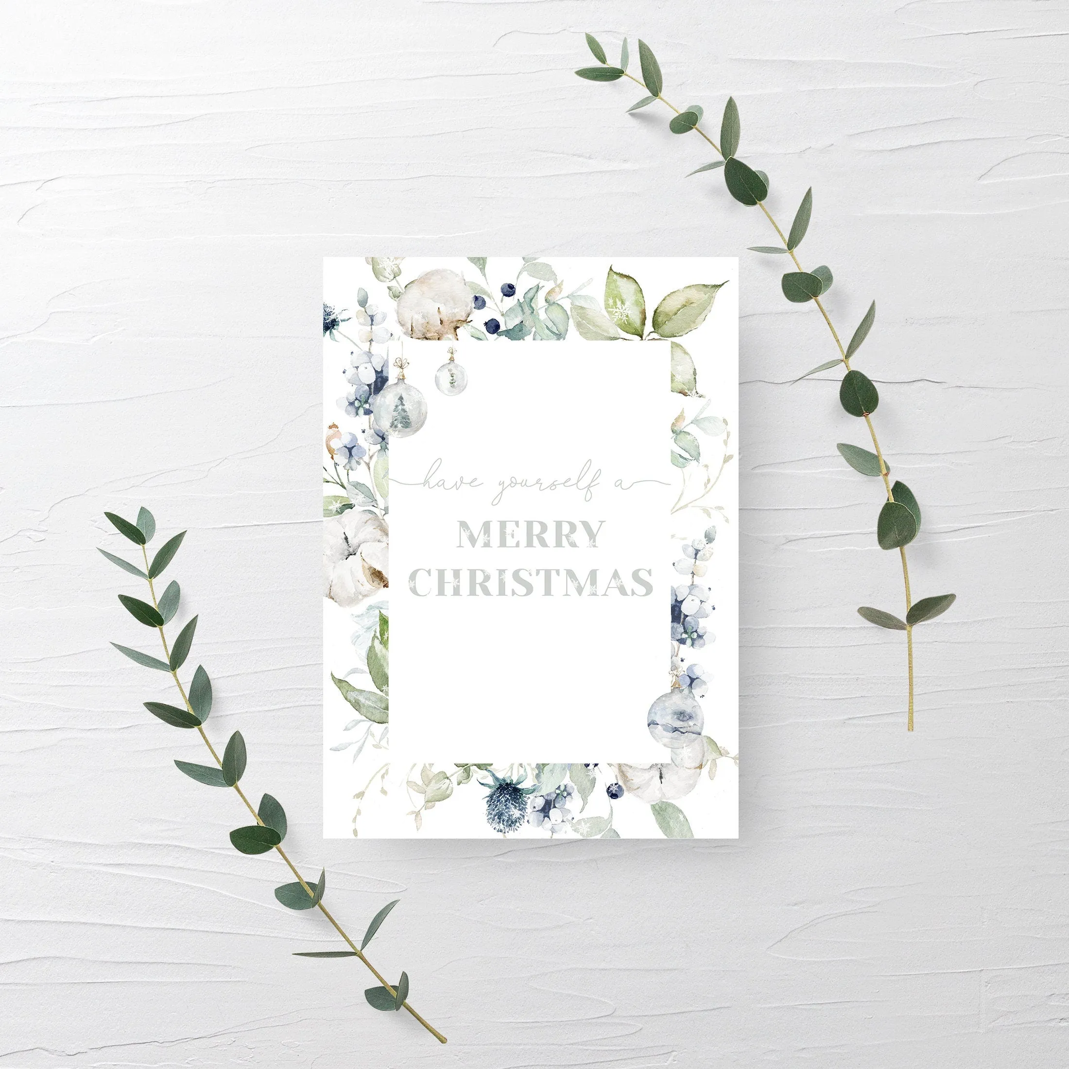 Merry Christmas Sign Printable, Pastel Winter Holiday Decor, INSTANT DOWNLOAD AW100