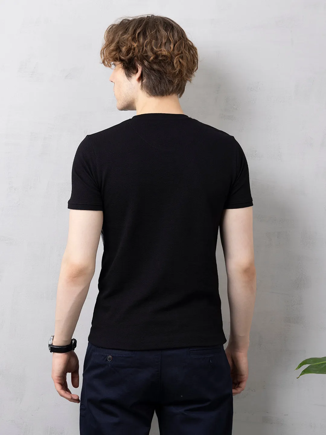 Patch Pocket Black T-Shirt