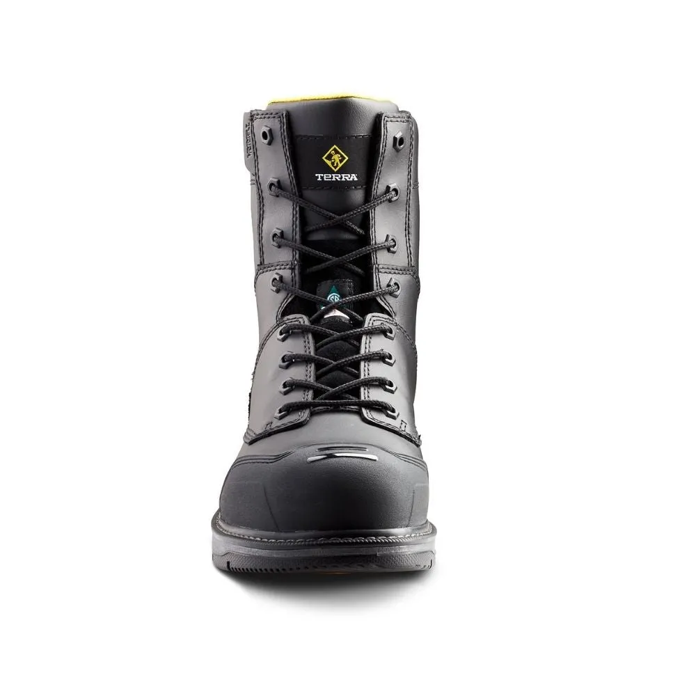 Terra Patton TR0A4NS5BLK Unisex 8" Steel Toe Work Safety CSA Boot  - Black