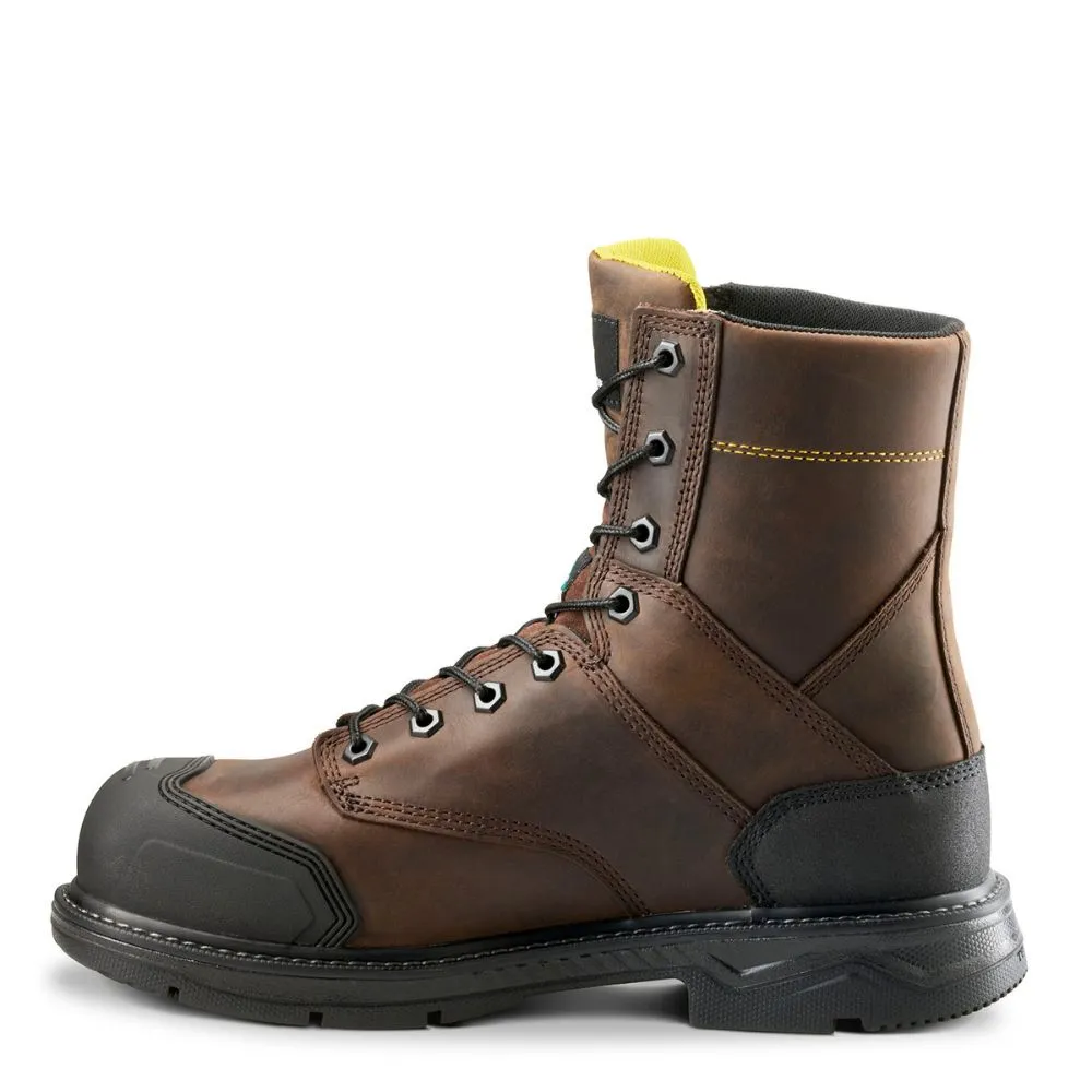 Terra Patton Unisex 8" Aluminum Toe Internal MET Guard Work Safety CSA Boot 839KDB - Brown