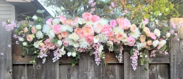 Wedding Arch Flowers, Blush Pink and White Wedding Flowers