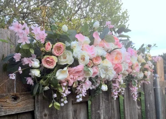 Wedding Arch Flowers, Blush Pink and White Wedding Flowers