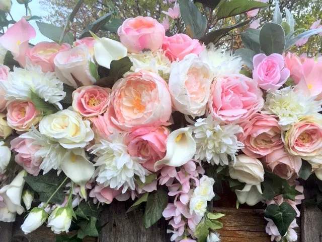 Wedding Arch Flowers, Blush Pink and White Wedding Flowers