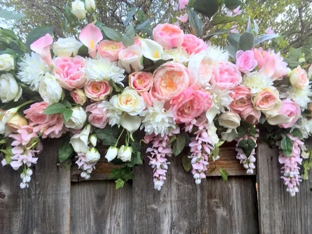 Wedding Arch Flowers, Blush Pink and White Wedding Flowers