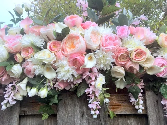 Wedding Arch Flowers, Blush Pink and White Wedding Flowers