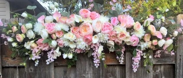 Wedding Arch Flowers, Blush Pink and White Wedding Flowers