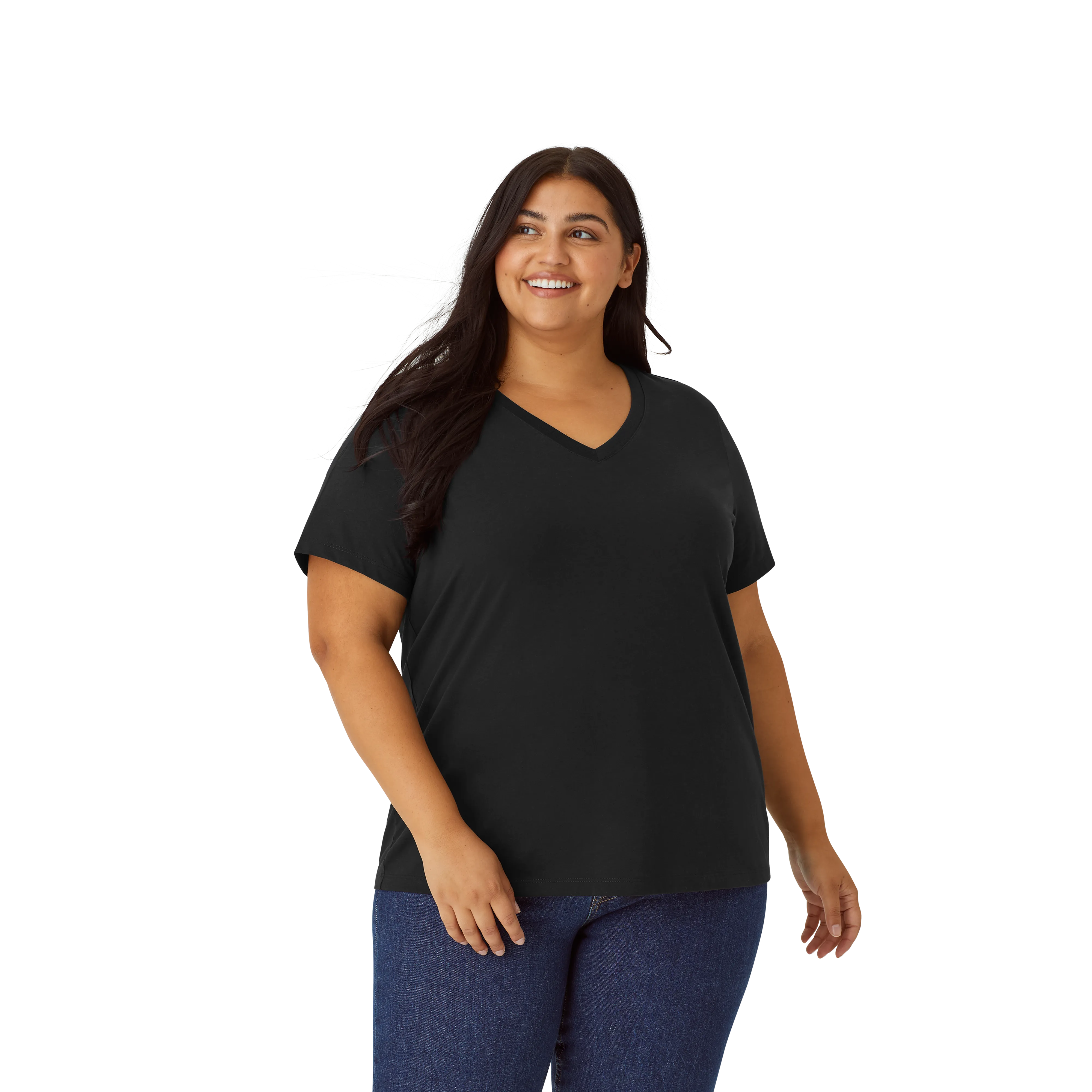 Women's Pima Cotton V-Neck T-Shirt 6-Pack