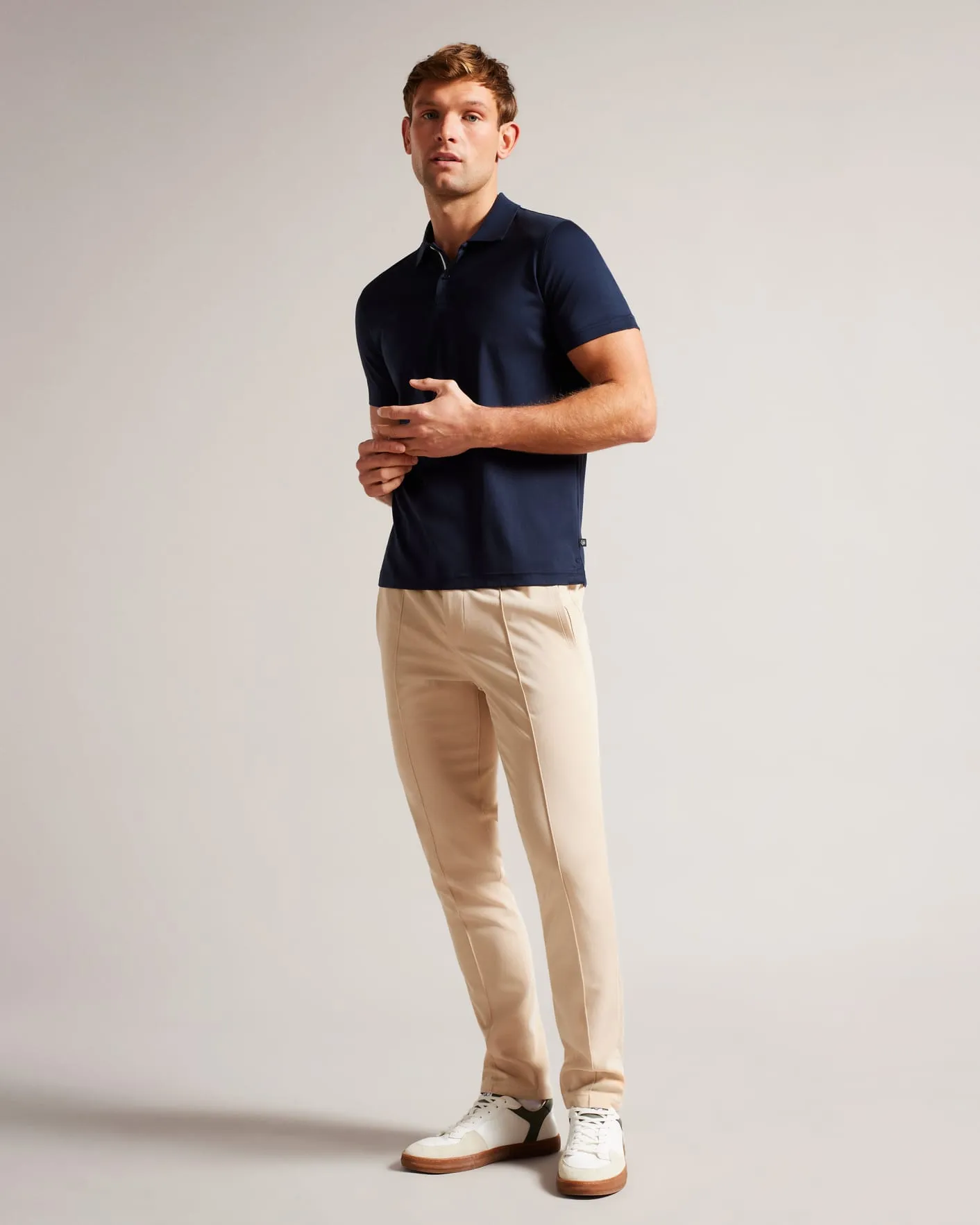 Zeiter Short Sleeve Slim Fit Polo Shirt Navy